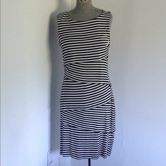 M Stripe Jersey Tank Dress Layered Cool & Comfy - Picture 2 of 4